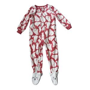 Carter's Polar Bear Fleece Footie PJs Toddler Girl NWT 2T/2A